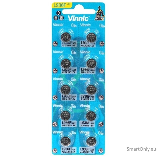 Vinnic G9 LR936 batteries 10 psc Vinnic G9 LR936 batteries 10 psc
