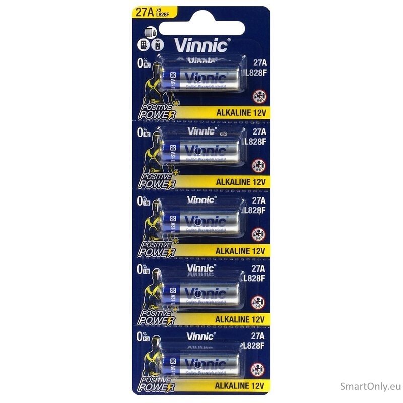 Vinnic 27A L828 baterijos 5 vnt. Vinnic 27A L828 baterijos 5 vnt.
