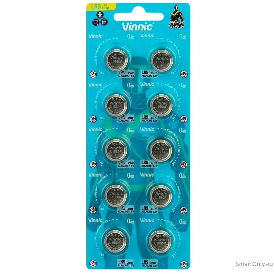 Vinnic LR9 L1560 625 EPX šarminės baterijos 10 vnt.