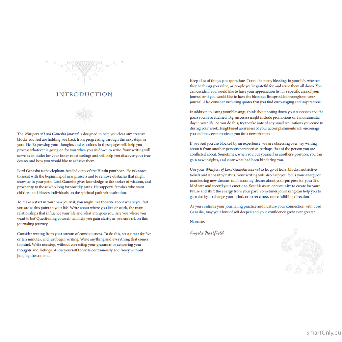 Whispers of Lord Ganesha journal užrašinė Blue Angel 3