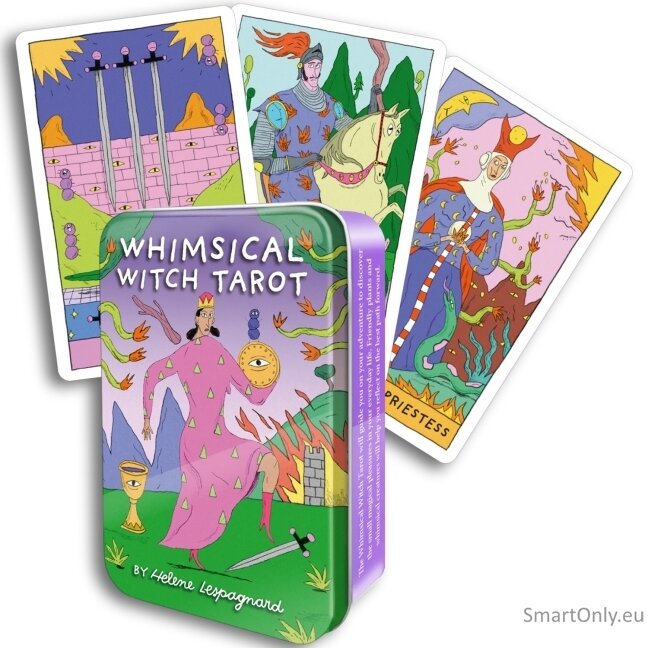 Whimsical Witch Tarot metalinėje dėžutėje US Games Systems Whimsical Witch Tarot metalinėje dėžutėje US Games Systems