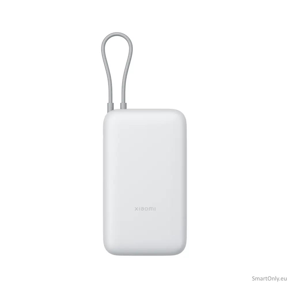Xiaomi Power Bank 20000mAh (Integrated Cable), Light Gray