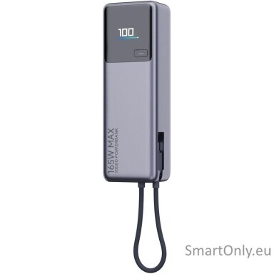 Xiaomi 165W Power Bank (Integrated Cable) | 10000 mAh | USB-C | Gray