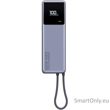Xiaomi 165W Power Bank (Integrated Cable) | 10000 mAh | USB-C | Gray