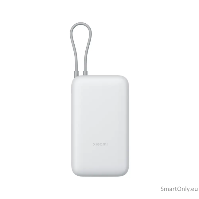 Xiaomi Power Bank 20000mAh (Integrated Cable), Light Gray