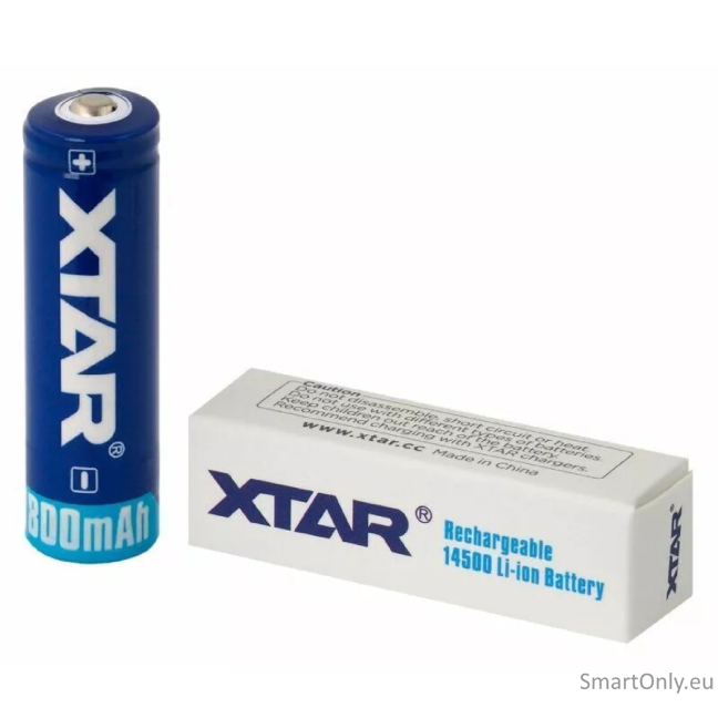 Xtar 14500 įkraunama baterija 800 mAh 4 Xtar 14500 įkraunama baterija 800 mAh 4