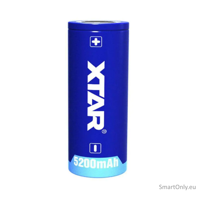 Xtar 26650 įkraunama baterija 5200mAh