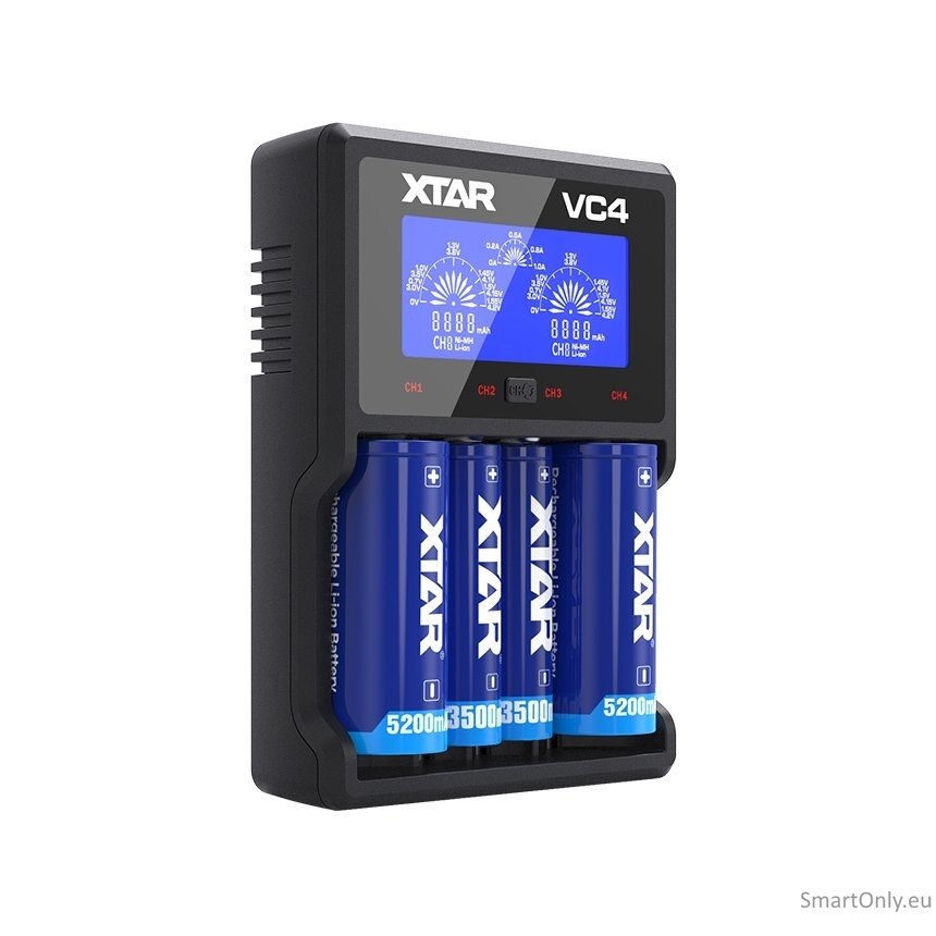 XTAR VC4 Baterijų įkroviklis 1